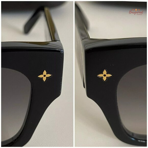 Authentic LOUIS VUITTON Black Acetate 2021 Rendez-Vous Square Sunglasses Z1562W - Picture 2 of 14